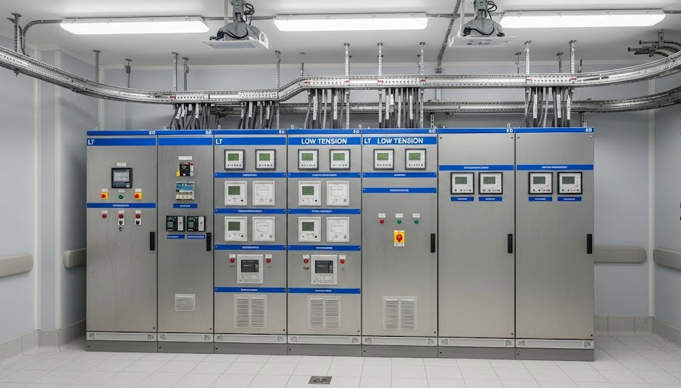 Main LT Panel and Power Distribution Room in a Hospital