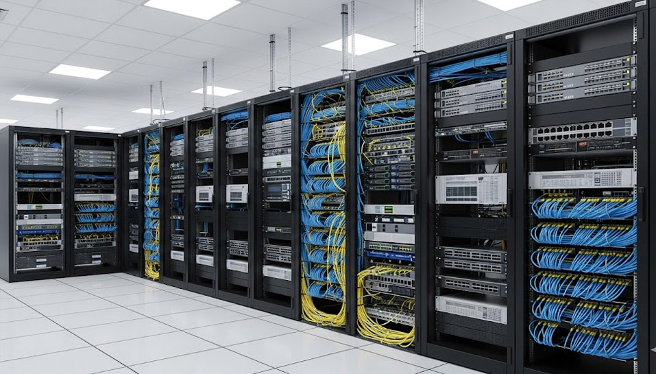 Neatly Organized Server Rack with Structured Cat6 Cabling